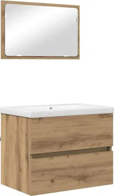 Obrázok produktu pre vidaXL Súprava kúpeľňového nábytku 3 ks čierny dubový materiál na báze dreva