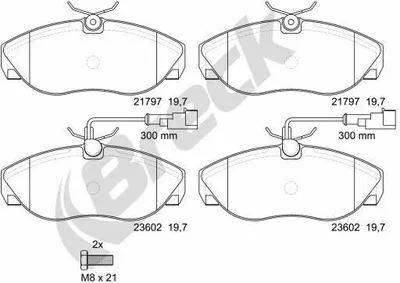 Produktbild von BRECK Bremsbeläge Satz Vorne Bremsklötze für FIAT DUCATO Pritsche/Fahrgestell (230) 23602 00 703 10