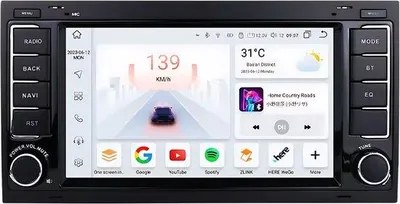 Immagine prodotto di Autoradio con Bluetooth e CarPlay per VW Touareg, Multivan T5 e Transporter (2004-2009) – compatibile con Apple e Android – impianto stereo con sistema di navigazione – memoria da 8 GB/128 GB