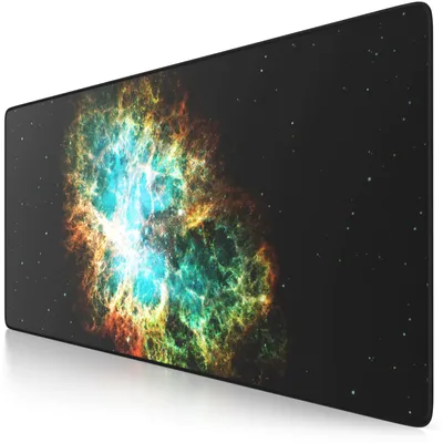 Image de CSL Gaming Tapis de souris, Sous-mains de bureau XXL 900 x 400mm, Précision & Vitesse, Galaxie