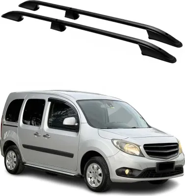Obrázok produktu pre Podĺžne strešné nosiče pre Mercedes Citan 2012–2021 L1, hliník, čierna farba