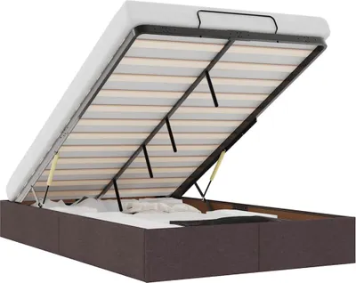 Obrázek produktu pro vidaXL Osmanská postel bez matrace tmavě hnědá 120x190 cm látka