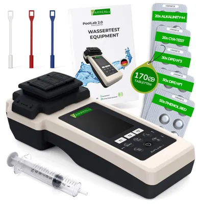 Produktbild von Harren24 Elektronischer Wassertester PoolLAB 2.0 Photometer Set inkl. 170 Testtabletten