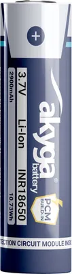 Image de Batterie Li-Ion INR18650 Akyga AKY2455 3,7 V / 2900 mAh avec protection
