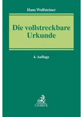 Produktbild von Die vollstreckbare Urkunde