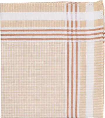 Produktbild von Tiseco Damen Taschentücher Set - 6 Stück, 30x30 cm, 100% Baumwolle, Indiantan, Elegantes Design, Seidenrand