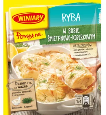 Zdjęcie produktu dla WINIARY Pomysł na... Rybę w sosie śmietanowo-koperkowym 32 g