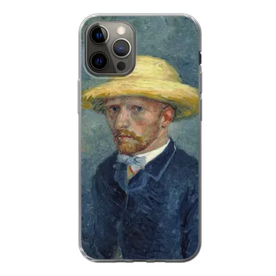 Produktbild von MuchoWow® Handyhülle Schutzhülle Hülle für iPhone 12 Pro Selbstbildnis mit Hut - Vincent van Gogh Silikon Softcase Handy Hülle - Abdeckung