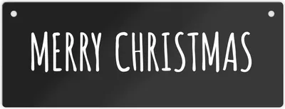 Produktbild von Merry Christmas Metallschild XL in schwarz-weiß