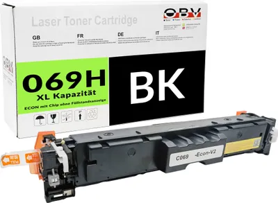 Produktbild von OBV Kompatibel, mit Chip ohne Füllstandsanzeige 069H 069 Toner passend für Canon LBP-673Cdw LBP-674 MF753 MF756 MF751 MF752Cdw MF754Cdw ohne Füllstandsanzeige - schwarz 7600 Seiten