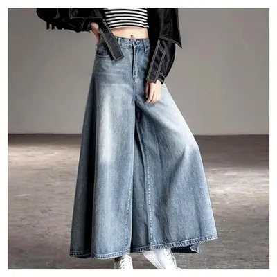 Produktbild von Mädchen Jeans Baggy Stretch Cargohose Jogginghose Boyfriend Loose Freizeithose Denim mit Gummizug Vintage Streetwear Weites Bein Outdoorhose