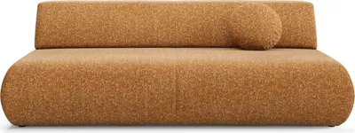 Produktbild von Sofa DELTA mit Schlaffunktion, Schlafsofa, Wohnzimmersofa, Couch, Soffa, Bettsofa, Geflochtener Stoff – Orange PUENTE 52