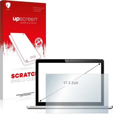 Produktbild von upscreen Schutzfolie für Notebooks mit 43.9 cm (17.3 Zoll) Displays 383 x 215 mm Displayschutz Displayschutzfolie Folie Klar Transparent
