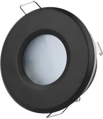 Produktbild von LED Strahler Einbaurahmen Schwarz rund - Badezimmer IP44 - Sägegröße 73mm - Außengröße 83mm