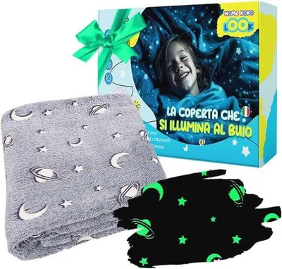 Produktbild von Leuchtende Decke für Kinder – Fleece, weich, ideal als Geschenk für Jungen und Mädchen – 130 x 150 cm