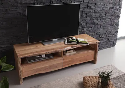 Produktbild von MASSIVMOEBEL24 TV-Board Akazie 151x45x50 natur lackiert PURE ACACIA #108