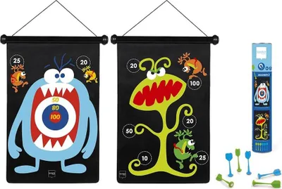 Produktbild von Scratch magnetische Dartscheibe - Monster 55x36cm doppelseitiges Spielzeug