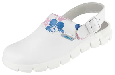 Produktbild von Abeba 7320 Clog weiß mit Aufdruck - 37
