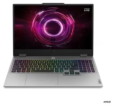 Zdjęcie produktu dla Lenovo IDG Loq 15AHP10, laptop gamingowy, 15.6 cala, procesor R7-250, 16 GB pamięci RAM, dysk SSD 1 TB, karta graficzna RTX 5060. Jeden rozmiar / Wtyczka EU 220V. Jeden rozmiar