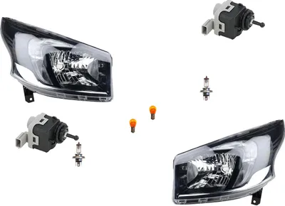 Produktbild von Scheinwerfer passend für Opel Vivaro 06/2014- Leuchtmittel Links Re + Stellmotor 4422458 95517041 95527865 4422459 95517042 95527866 8200501939 Johns
