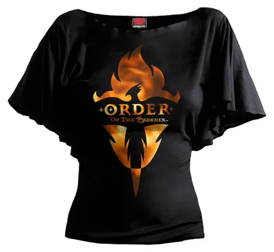 Produktbild von Harry Potter - "The Order Of The Phoenix" T-Shirt für Damen, U-Boot-Ausschnitt RO15563 (XL) (Schwarz)