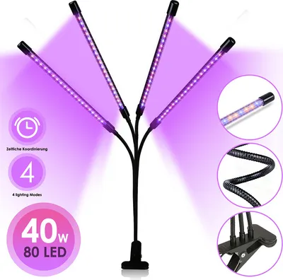 Produktbild von Jopassy LED Pflanzenlampe 40W Vollspektrum Grow Lampe Zimmerpflanzen Wachstumslampe Pflanzenlicht