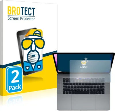 Produktbild von 2x BROTECT Schutzfolie für Apple MacBook Pro 15" 2019 (Touch Trackpad) Displayschutz Displayschutzfolie Folie Matt Entspiegelungsfolie