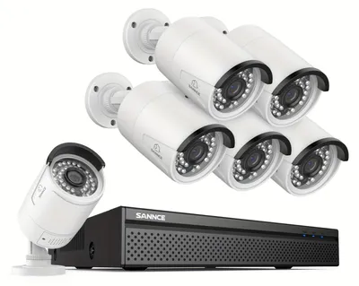 Produktbild von Video-Überwachungssystem – Überwachungskamera-Set – IP-Kamera-Set – PoE-Kamera-System – 6 x 3-Megapixel-Kugelkameras