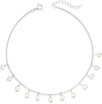 Produktbild von MATERIA by Matthias Wagner Halskette Perlen Collier Damen Sterling Silber 925 inkl. Schmuckbox CO-56