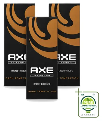 Produktbild von 3 x Axe Aftershave Dark Temptation mit Schokoladenduft - 100 ml - Großpackung - 3 Stücke