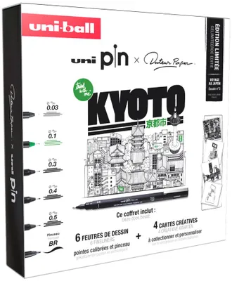 Produktbild von uni-ball Fineliner PIN "KYOTO" 6er Kreativset