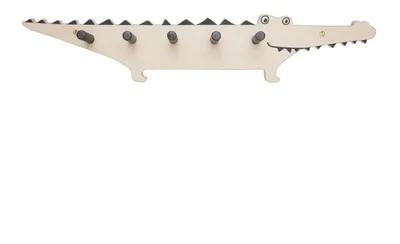 Produktbild von OYOY Mini Crocodile Coat Rack Wandgarderobe Nature M107575 60x7,5x12 cm Kindergarderobe Krokodil Birkenfurnier skandinavisch