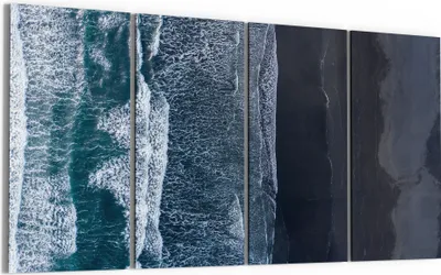 Produktbild von DEQORI Glasbild Echtglas 4x30x60 cm 'Meereskontraste' Wandbilder XXL groß