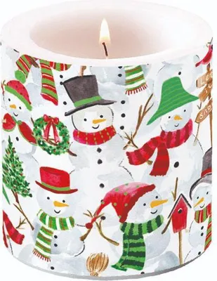 Produktbild von Dekorkerze klein - Snowman party