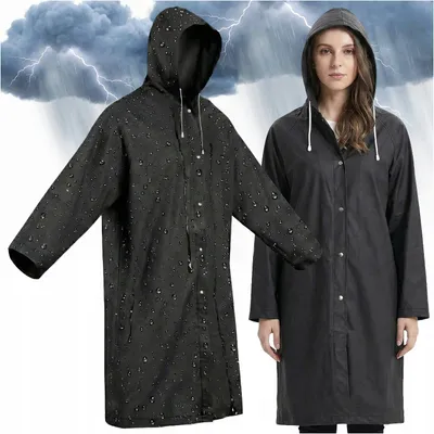Produktbild von Universelle Regenjacke – Cape-Jacke Mit Kapuze, Schwarz