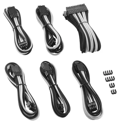 Produktbild von Cablemod CM-PCAB-BKIT-NKKW-3PK-R, Schwarz, Weiß, 170 mm, 50 mm, 250 mm, 516 g, Sichtverpackung