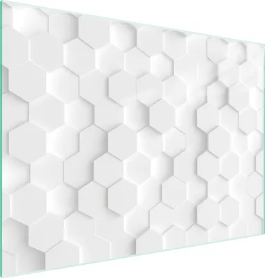 Produktbild von Weißes Glas Schneidebrett 40x30 cm mit rutschfesten Gummifüßen zum Servieren
