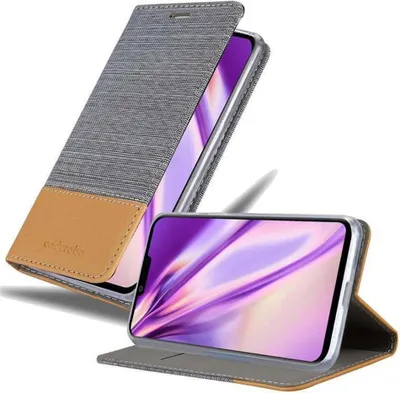 Produktbild von Cadorabo Hülle für LG G8 Schutzhülle in Grau Handy Hülle Etui Book Case Cover