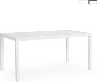 Immagine prodotto di Tavolo da giardino rettangolare 150x80 in alluminio Bizzotto Hilde - Bianco