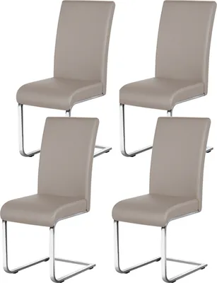 Produktbild von Yaheetech Esszimmerstühle 4er Set Freischwinger, Wohnzimmerstuhl Schwingstühle Esszimmerstuhl, gestell aus metall, 135 kg belastbar