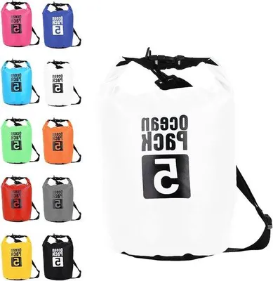 Produktbild von Wasserdichter Rucksack zum Schwimmen, Rafting und Camping - 5L, verstellbares Schulterband, Telefon und Kartenschutz