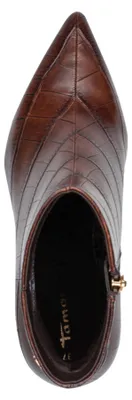 Produktbild von Tamaris Damen Stiefelette Reißverschluss Croco-Look Vegan 1-25384-47, Größe:37 EU, Farbe:Braun