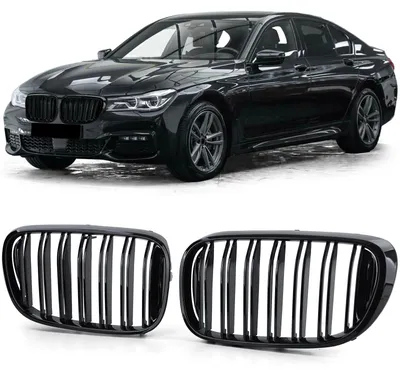 Kühlergrill Performance Doppelsteg SCHWARZ GLANZ für BMW 7er G11 ab 2015-2019 – Produktansicht