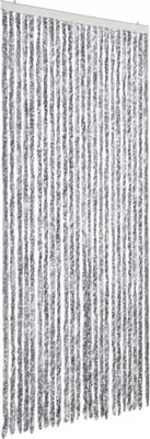 Image de vidaXL Rideau moustiquaire blanc et gris 100x220 cm chenille