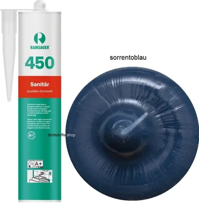 Produktbild von Ramsauer 450 Sanitär 1K Silicon Dichtstoff 310ml Kartusche sorrentoblau