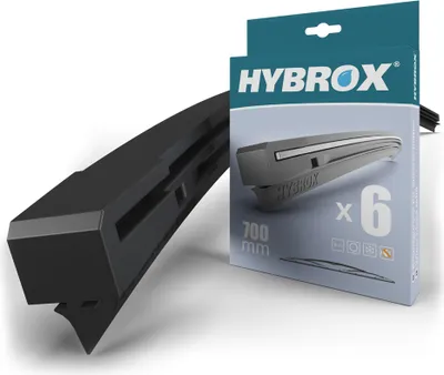 Produktbild von HYBROX Scheibenwischergummi für Bügelwischer 6 x 700 mm - 6 Stk. Wischergummi ohne Ersatzfeder
