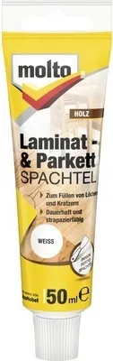Produktbild von Molto Laminat- & Parkett Spachtel, Weiß, Fertig gemischt, 0,05 l, Weiß, Paste (Substanz), Spachtel