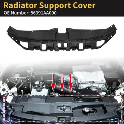 Produktbild von Kühlerabdeckung Für Hyundai Elantra 2021-2023 Front Obere Kühlergrillabdeckung Nr.86391AA000/86391-AA000 ABS Schwarz