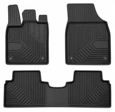Produktbild von Gummi-Fußmatten Vorne + Tunnel für Leapmotor B10 2025- (SUV) – Schwarz, passgenau