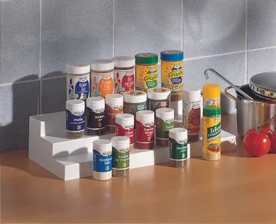 Produktbild von RUCO Gewürztreppe / Gewürzregal mit 3 Etagen / Gewürzaufbewahrung / Kunststoff